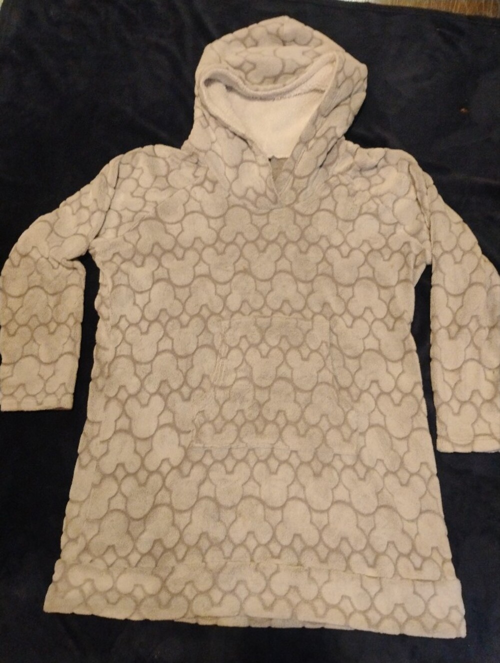 Disney Gray Mickey Mouse Fleece Lounge Hoodie - XL